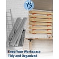 thumbnail image 4 of Heavy Duty Steel Lumber Storage Rack Set – Wall Mounted 3-Tier Wood Organizer Shelf – 600LBS Total Capacity – Garage, Rack, Workshop, Firewood – 2 Pack – Orange (2件装), 4 of 6