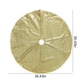 thumbnail image 6 of AuroraX Soft Sequin Christmas Tree Skirts Classic Merry Gold Solid Classic Xmas Tree Mat Base Cover 35" Ornaments for Xmas Holiday Part Home Indoor Outdoor Decorations, 6 of 6