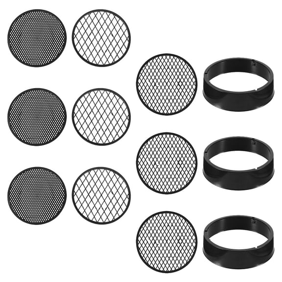 OULII 3Sets Gardening Soil Sieve with Interchangeable Mesh Screens Black Handheld Soil Sifter