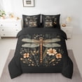 thumbnail image 2 of jejeloiu Cute Animal Dragonfly 7-Piece Twin Bedding Sets,Kawaii Plant Flowers Bedding Comforter Set For Girls Women Reversible, 2 of 8