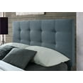 thumbnail image 3 of Hodedah Queen Platform Bed with Upholstered Headboard and Wooden Frame in Gray, 3 of 4