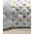 thumbnail image 3 of Owls Down Alternative Comforter, Colorful Birds with Different Expressions Funny Confused Serious Characters Dots, Microfiber Quilt for All Season, 5 Sizes, Black Multicolor, by Ambesonne, 3 of 3