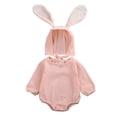 thumbnail image 1 of Newborn Baby Girls Clothes Romper Jumpsuit Bodysuit+Rabbit Ear Hat Outfits, 1 of 6