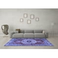thumbnail image 3 of Ahgly Company Indoor Square Persian Blue Traditional Area Rugs, 3' Square, 3 of 4
