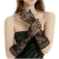 thumbnail image 3 of JMKQLZ Womens Black Lace Gloves Halloween Gloves, Ladies' Dark Punk Halloween Decoration With Bloodstains Exposed Finger Funny Elastic Breathable Sleeves, 3 of 3
