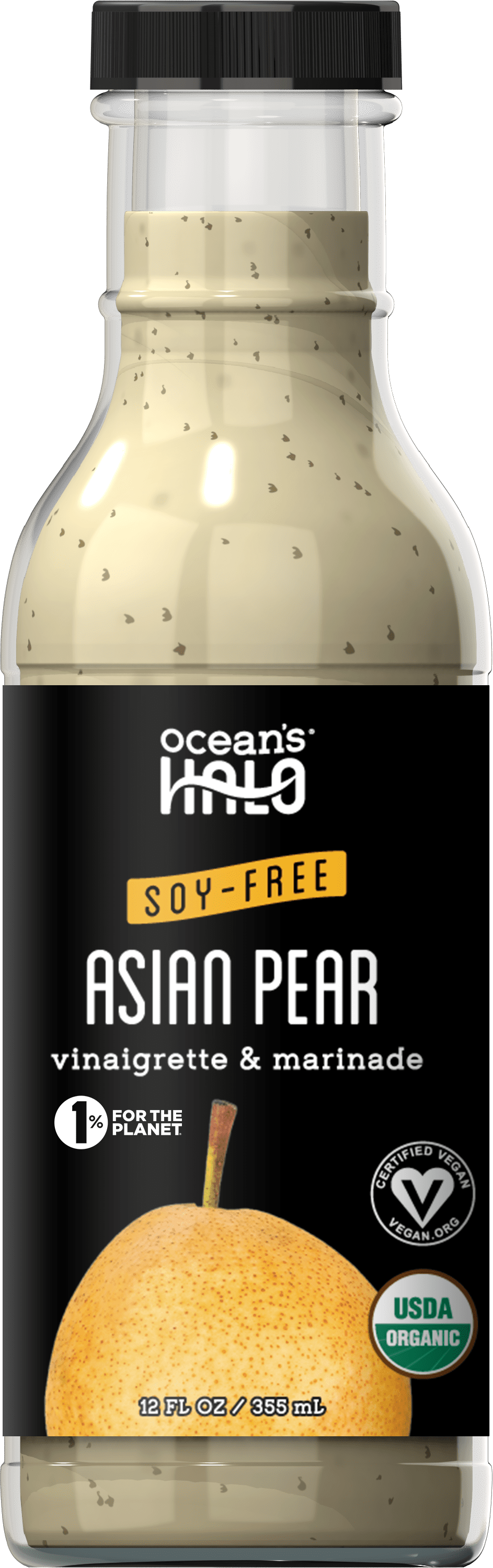 Vegan Asian Pear Vinaigrette Dressing, Ocean's Halo, Organic, 12 oz
