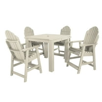 Highwood's 42" x 42" Square 5-pc Hamilton Dining Set - Counter Height, Outdoor, Eco-friendly, Synthetic Wood