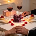 thumbnail image 3 of Burgundy Bow Shaped Scented Candle, Romantic Bowknot Decor Candle for Couple Anniversary Birthday Dinner Holiday Home Decor Gift, 3 of 6