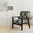 thumbnail image 2 of Designart "Jungle Hues In Neutrals" Gray Tropical Upholstered Accent Chair - Tropical Arm Chair For Living Room, 2 of 5