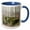 Blue/White, variant on 3drose, Checker Board of Boulders in Monte Sano State Park, 11oz Two-tone Yellow Mug