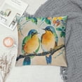 thumbnail image 2 of Leisuo Love Birds Throw Pillow Cover Decorative Print Flower Accent Pillow Case Rectangle Cushion Pillowcase Couch Bed Bedroom Car Couch Blue Green Yellow White, 2 of 5