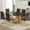 Black, variant on SUDICA Dining Table Set for 4, 63 in Rectangular Faux Marble Table with Gold Metal Base and PU Leather Chairs for Dining Room and Kitchen