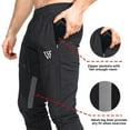 thumbnail image 2 of BROKIG Mens Slim Tapered Workout Joggers Breathable Running Sweatpants Gym Training Pants with Zip Pockets(Large,Black), 2 of 6