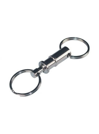 TISUR Titanium Quick Release Keychain, Retractable Key Chain Detachable Keychain Clip,Pull Apart Key Rings for Men Women
