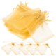 thumbnail image 1 of 100 bolsas de organza con cordón para regalos de boda, bolsas de organza para regalo, bolsas de organza para regalos de fiesta, 1 of 6