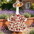 thumbnail image 4 of Porch Goose Outfits, Spring Apple Goose Dress Porch Goose Clothes Cute Lawn Porch Goose Clothing With Hat Fits 23" Cement Plastic Goose Statue for Outdoor Garden Yard Patio Art Decor, 4 of 6