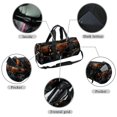thumbnail image 2 of Castle Yoga Bag, 17.7 Inches Sports Bag with Interior Zipper Pocket, Large Capacity Gym Bag, Travel Tote, Carry on Bag, 2 of 6