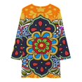 thumbnail image 3 of Mexican Talavera Flower Loose Dress Evening Dress Summer Dresses for Women Luxury Dress Long Sleeved Dress, 3 of 4