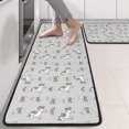 thumbnail image 2 of Kitchen Rugs Sets Of 2,Gray Cartoon Unicorn Rabbit Rainbow Pattern Anti Fatigue Kitchen Mat Rugs Non Slip Washable,Decorative Kitchen Floor Mats for Kitchen,Sink,Laundry,17"x47"+17"x47", 2 of 5