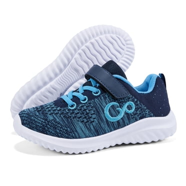 TOEDNNQI Kids Lightweight Running Sneakers - Breathable Strap Athletic Shoes For Toddler & Big Kid