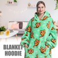 thumbnail image 4 of Blanket Hoodie Oversized Wearable Blanket Sweatshirt Cute Cartoon Printed Hooded Blanket with Giant Pockets Warm Cozy Wearable Hooded Blankets for Adults Men Women, 4 of 9