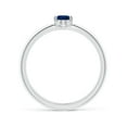 thumbnail image 2 of ANGARA Natural Classic Solitaire Oval Blue Sapphire Promise Ring in 14K White Gold for Women (Size-6x4mm) | September Birthstone, Anniversary, Jewelry Gift for Women | Natural Blue Sapphire Ring, 2 of 9