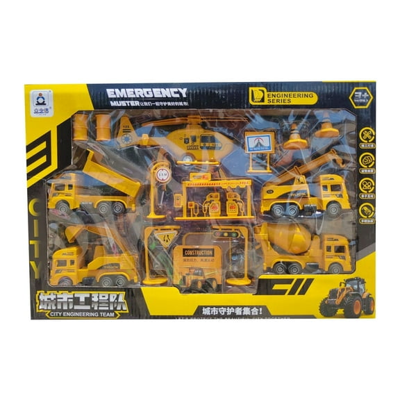 QTOCIO Toddler Toys, Kids Fire Trucks Playset For Boys Pull Back Cars Kid Fire Station Playset Educational School Learning Toy Set Birthday 3 Year Old Boy