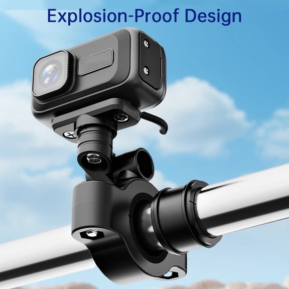 2K Motorcycle Dash Cam CSMT100, WiFi APP, IP65 Waterproof, 140° Wide Angle, 128GB, Loop Recording, 12-24V/USB Powered