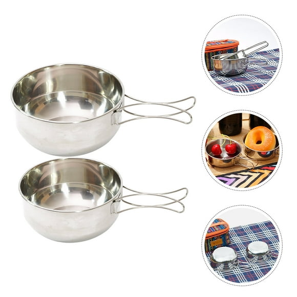 CRILSTYLEO 1Jgo Metálico Para Cocina De Camping Con Asa Plegable Para Picnic Y