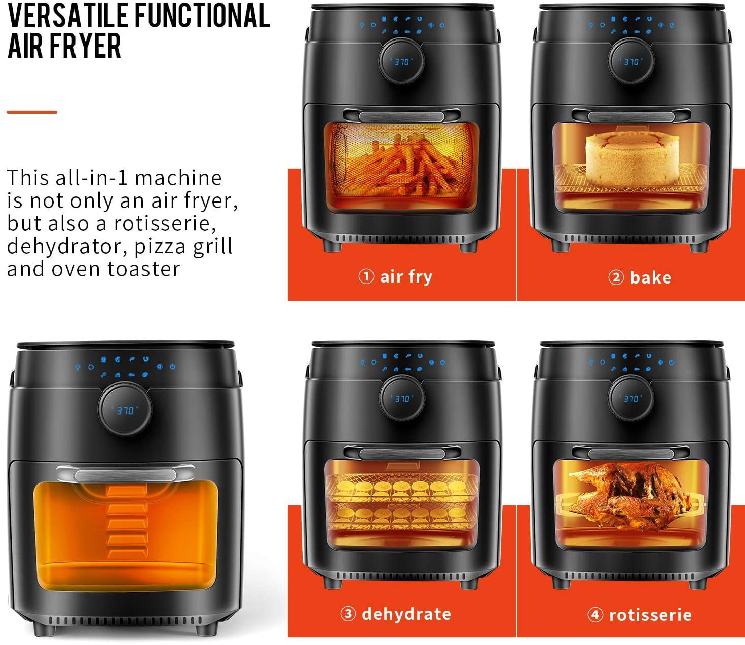 Air Fryer Review! / The MOOSOO Air Fryer Oven with Rotisserie