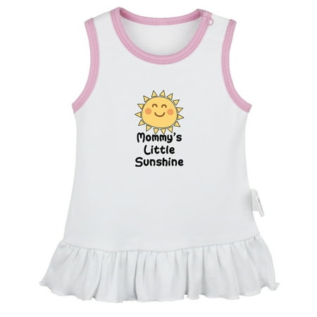 

Daddy s Sunshine Funny Dresses For Baby Newborn Babies Skirts Infant Princess Dress 0-24M Kids Graphic Clothes (White Sleeveless Dresses 0-6 Months)