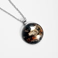 thumbnail image 4 of Wolf Elegant Glass Circular Pendant Necklace - Stunning Jewelry for Women, 4 of 5