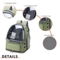 thumbnail image 1 of Carrier Pet Backpack Portable Pet Outing Bag Suministros para mascotas (Verde militar) Tmvgtek Libre de BPA, 1 of 1