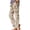 Khaki, variant on Women Pants Trendy Straight-Leg Print Long Ankle Length Long Pants Cotton Linen Fabric Skin-Friendly Breathable Loose Women Trousers with Pockets