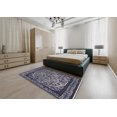 thumbnail image 5 of Ahgly Company Machine Washable Indoor Rectangle Industrial Modern Dark Slate Blue Area Rugs, 8' x 12', 5 of 7