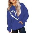 thumbnail image 4 of YunPes Boys Girls Heart Hooded Sweatshirts Comfy Oversized Fleece Pullover Sweatshirt Kids Fall Winter Long Sleeve Trendy Hoodies, 4 of 4