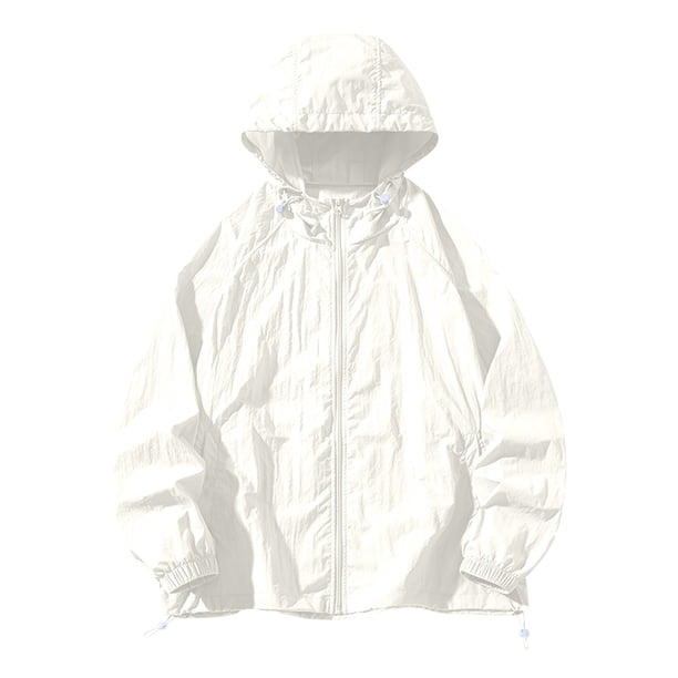 pstuiky mangas largas para hombre, Chaqueta protectora de verano con capucha y protector solar de manga larga para hombre, ideal para deportes al aire libre y secado rápido. camisetas de hombre m