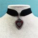 thumbnail image 3 of Collar Gargantilla vintage De Terciopelo Negro Artesanal Joyería Gótica Regalo De halloween, 3 of 4