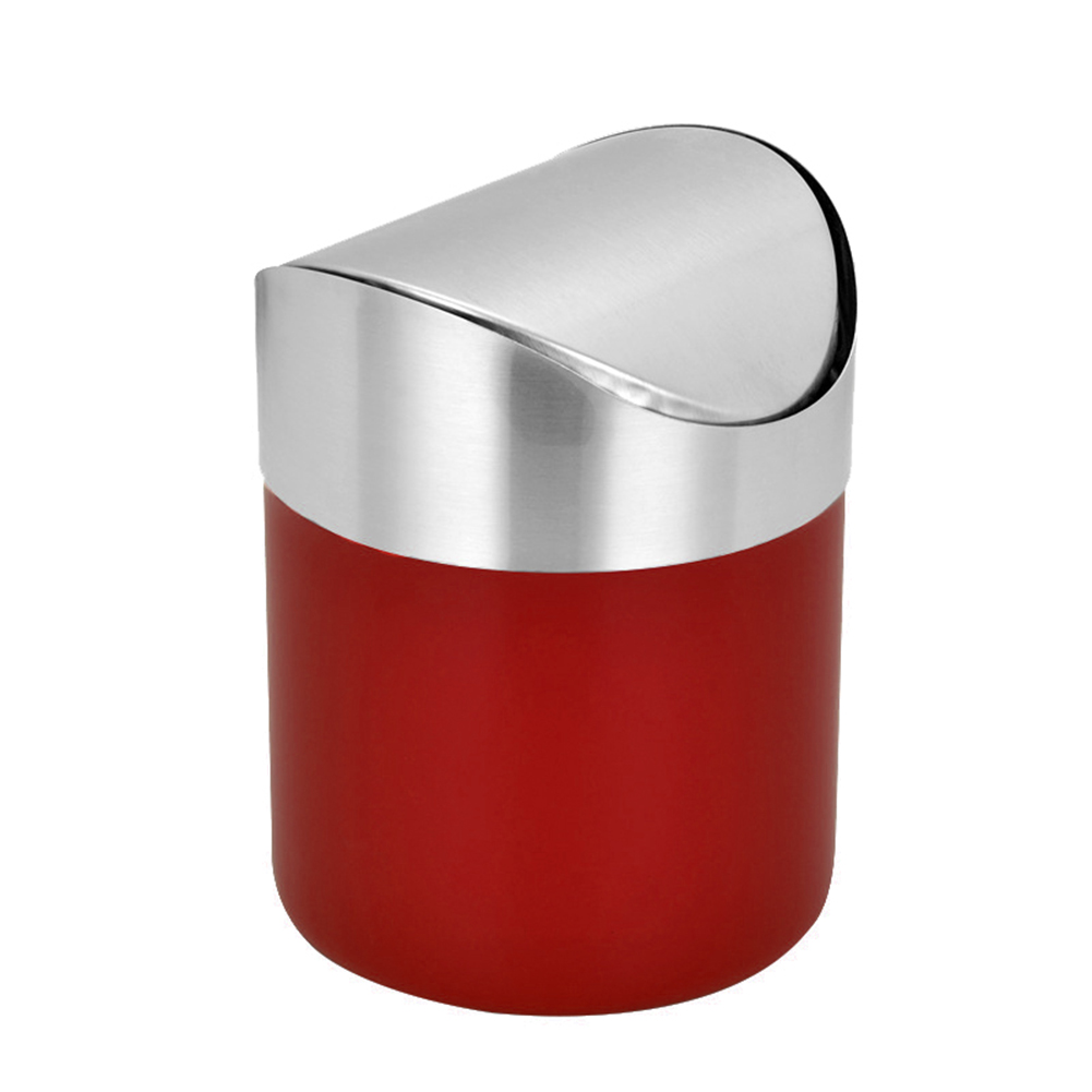 Farfi Mini Trash Bin Dustbin Swing Lid Kitchen Worktop Desktop Waste