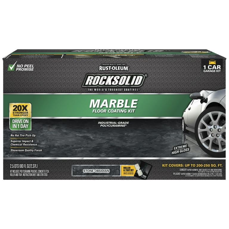 Stone Obsidian Rust Oleum RockSolid Marble Floor Coating Kit