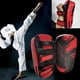 thumbnail image 3 of Manoplas de boxeo Leipupa, guantes de enfoque curvos, escudo de cuero para entrenamiento de patadas y golpes rojo, 3 of 9