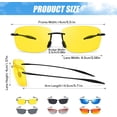 thumbnail image 4 of 2 Pack Sports Polarized Sunglasses for Men Women, Rimless Frame Lightweight Sun Glasses with UV Protection for Driving Fishing Golf Running Surf, 4 of 7
