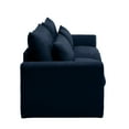 thumbnail image 4 of Comfy Corduroy Couches for Living Room,2 Seater Modern Sofa with Armrests,Fabric Small Couches for Apartment Living Room,Blue, 4 of 7