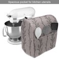 thumbnail image 2 of Floral Stand Mixer Cover, Pattern of Budding Flowers on Vertically Aligned Branches, Kitchen Appliance Organizer Bag Cover with Pockets, 5 Quarts, Pale Grey Charcoal Grey, by Ambesonne, 2 of 4