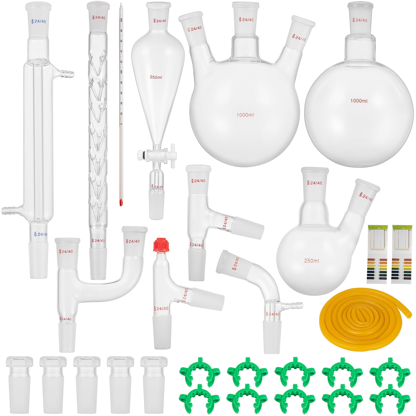 VEVOR 29pcs 24/40 Joints Lab Glassware Kit Organic Chemistry Lab