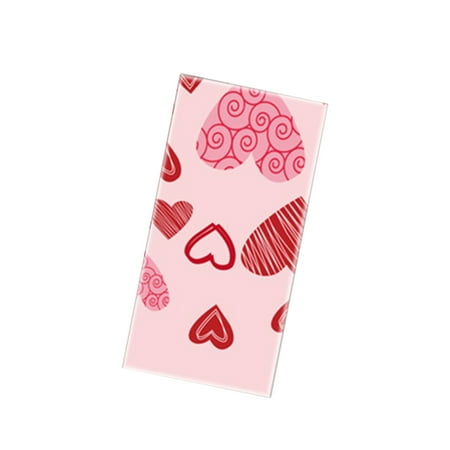 

Hadanceo Tablecloth Disposable Waterproof Festive ation Rectangle Valentine s Day Pink Red Love Heart Table Cover