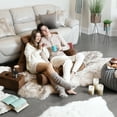 thumbnail image 6 of Nestl Double Reading Pillow, Double Back Pillow, Backrest Pillows for Bed with Arms, Back Pillows for Sitting in Bed, 2 Neck Roll & 2 Lumbar Back Support Pillow, Brown, 6 of 7
