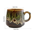 thumbnail image 3 of Large Ceramic Coffee Mug | 14 oz Insulated Travel Mug with Unique Shape & Comfort Grip | Gift for Couples, Office, or Home Use, 3 of 6
