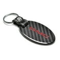 thumbnail image 2 of iPick Image for GMC in Red Black Real Carbon Fiber Oval Shape with Black Leather Strap Key Chain, Official Licensed, 2 of 6