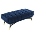 thumbnail image 3 of Modway Adept 47.5" Performance Velvet Bench in Midnight Blue, 3 of 8